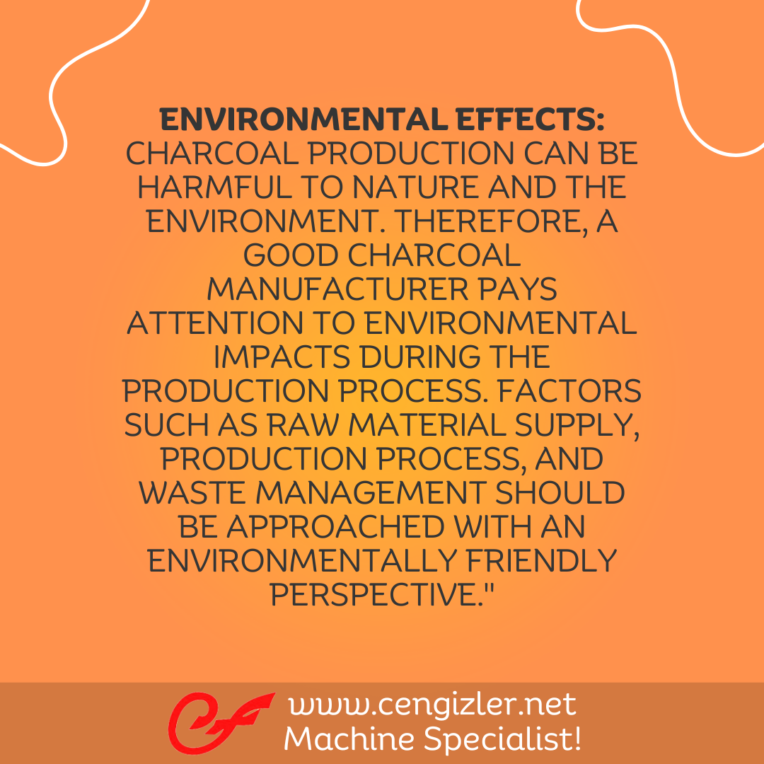 4 a good charcoal manufacturer pays attention to environmental impacts during the production process